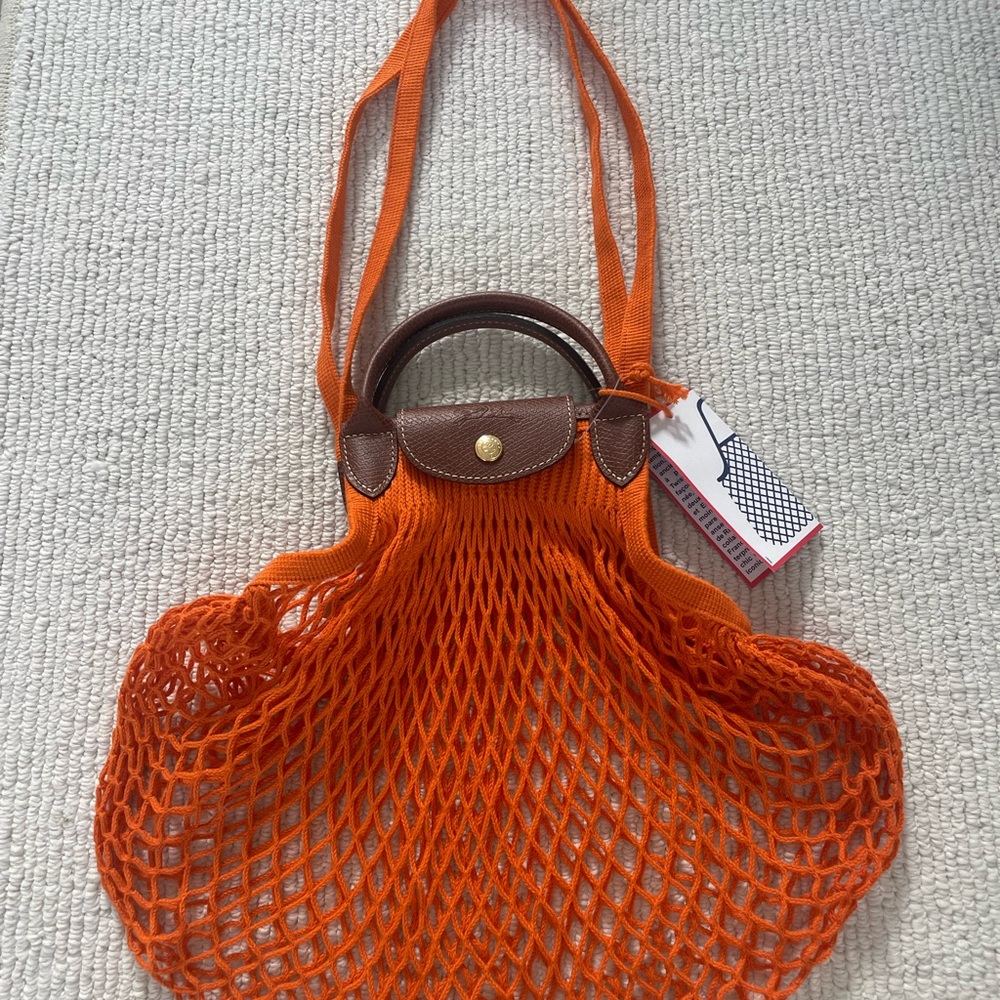 Longchamp Le Pliage Filet Knit Shoulder Bag NWT